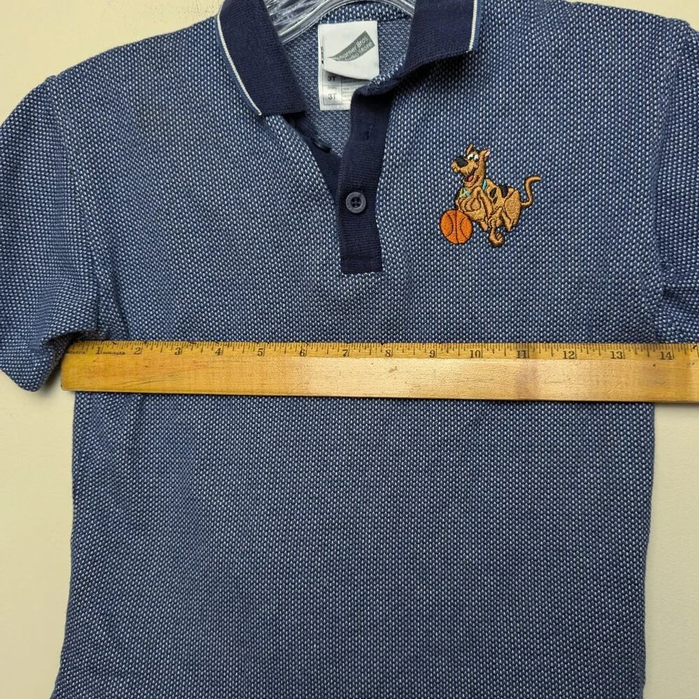 Scooby Doo Basketball Warner Bros‎ Studio Store Boys Vintage 1999 Polo Shirt 3T